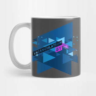 Text "triangulation by triangles" Mug